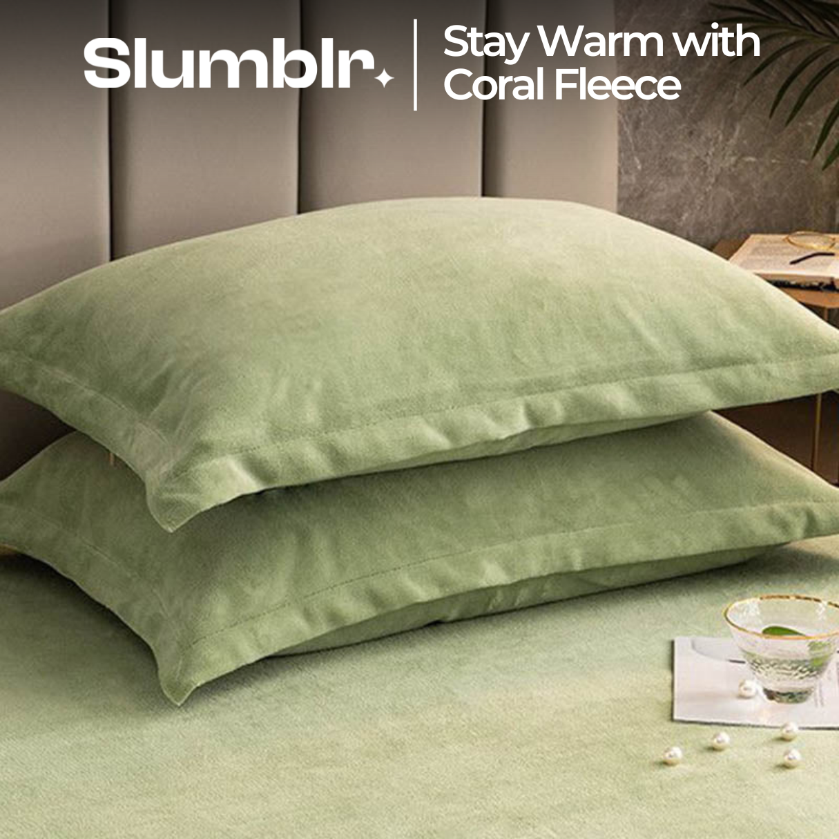 Slumblr® Coral Fleece Winter Pillowcase (2pcs)
