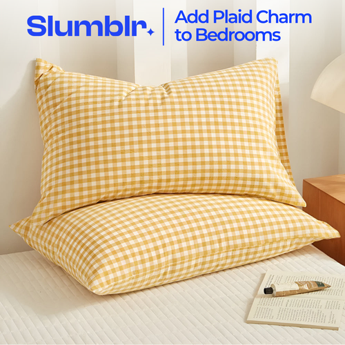 Slumblr® Envelope Plaid Cotton Pillowcase (2pcs)
