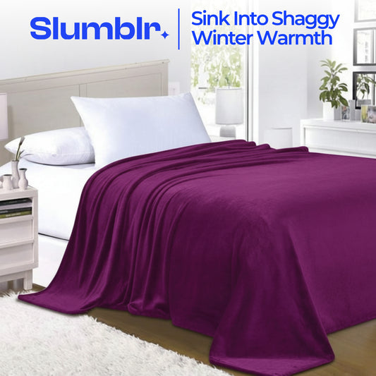 Slumblr® Flannel Coral Fleece Blanket
