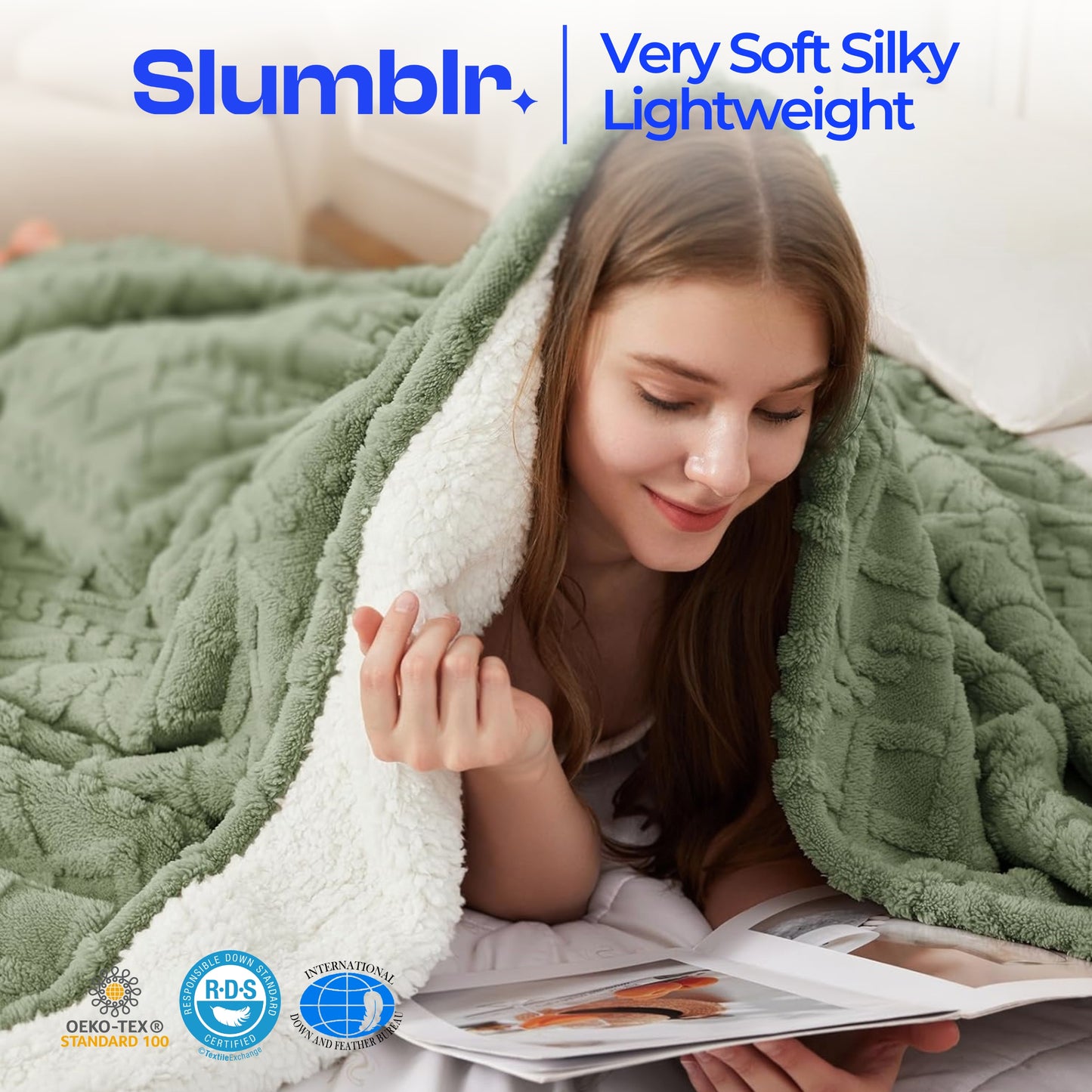Slumblr® Woolen Lamb Velvet Flannel Blanket