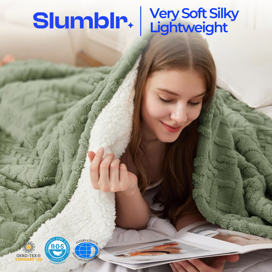 Slumblr® Woolen Lamb Velvet Flannel Blanket