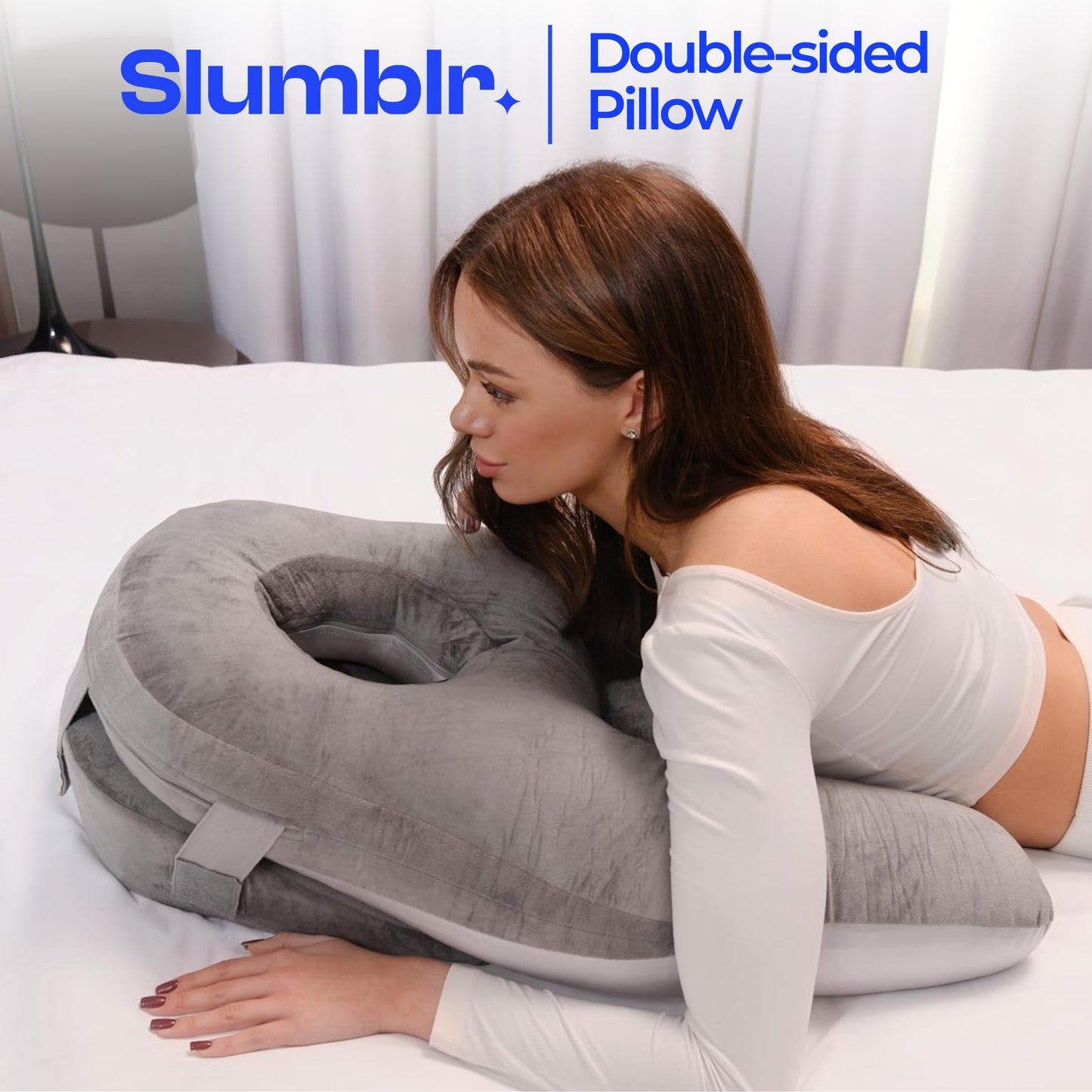 Slumblr® Face Down Pillow for Comfort with Warm & Cool Sides