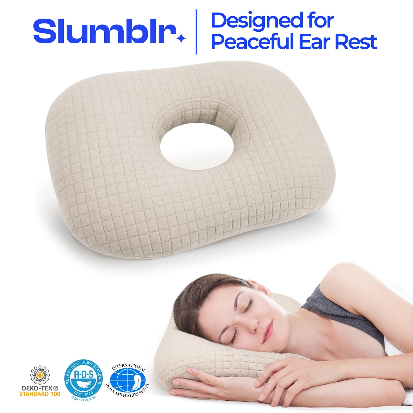 Slumblr® Cotton Comfort Ear Pillow