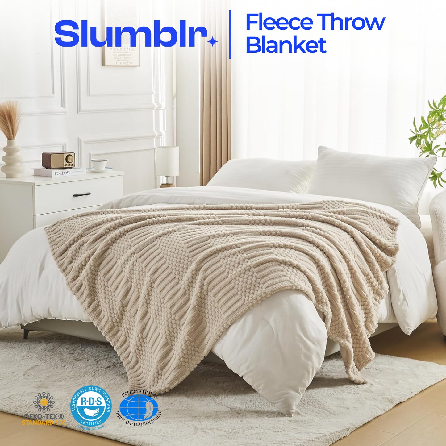 Slumblr® Fleece Throw Blanket for Couch