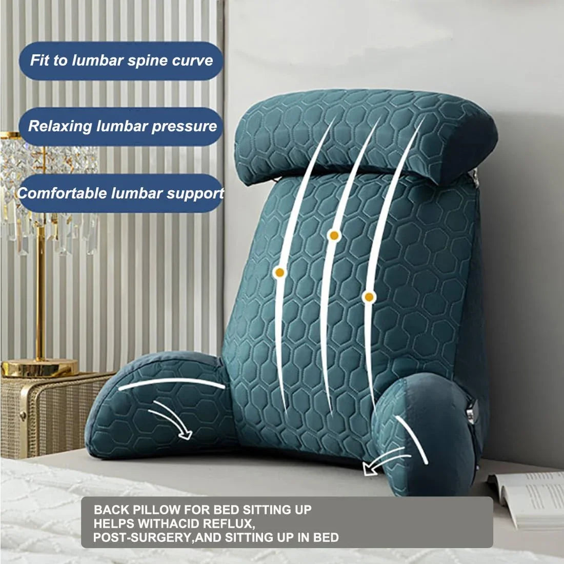 Slumblr® Cool Silk Reading Pillow with Pockets