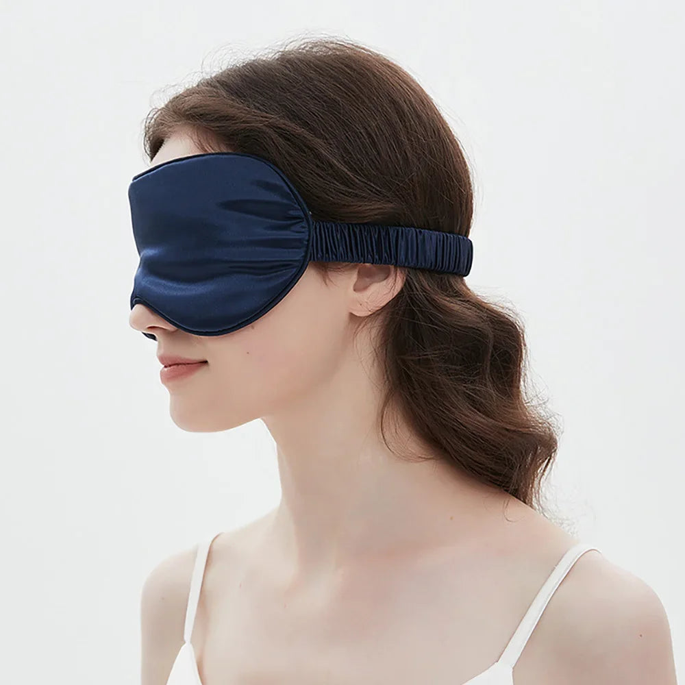 100% Mulberry Silk Sleep Mask for Man and Woman Eye Cover Large Blindfold for Total Blackout Size 20X8.5cm