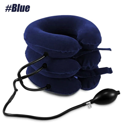 Cervical Neck Traction Device,Relief for Chronic Neck & Shoulder Alignment Pain,Inflatable Neck Stretcher Collar for Home Relief