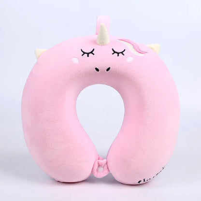Cartoon Animal U-shaped Pillow Unicorn Neck Pillow Slow Rebound Memory Foam Neck Pillow Airplane Car Travel Nap Pillow