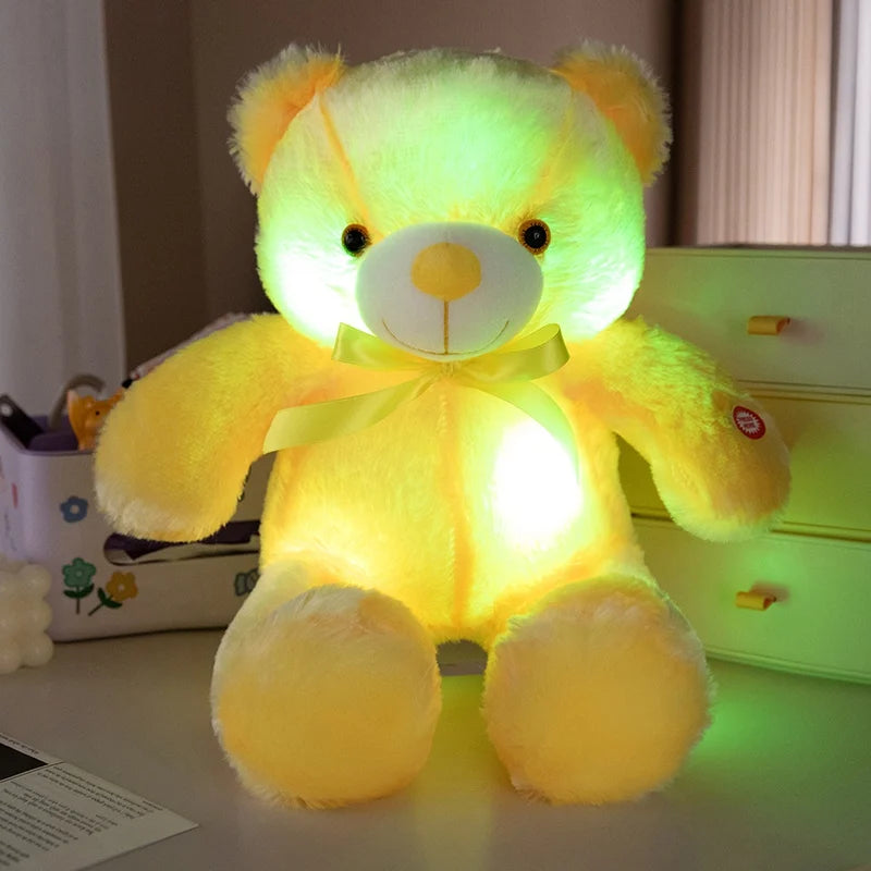 Luminous Creative Light Up LED Teddy Bear Colorful Glowing Bear Plush Toy Xmas Gift Kids Birthday Gift