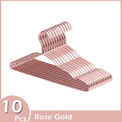 10-Pack Luxury Gold-Plated Metal Hangers Non-Slip Wide Shoulder Design for Coats/Blazers/Dresses Rustproof Wardrobe Organizers