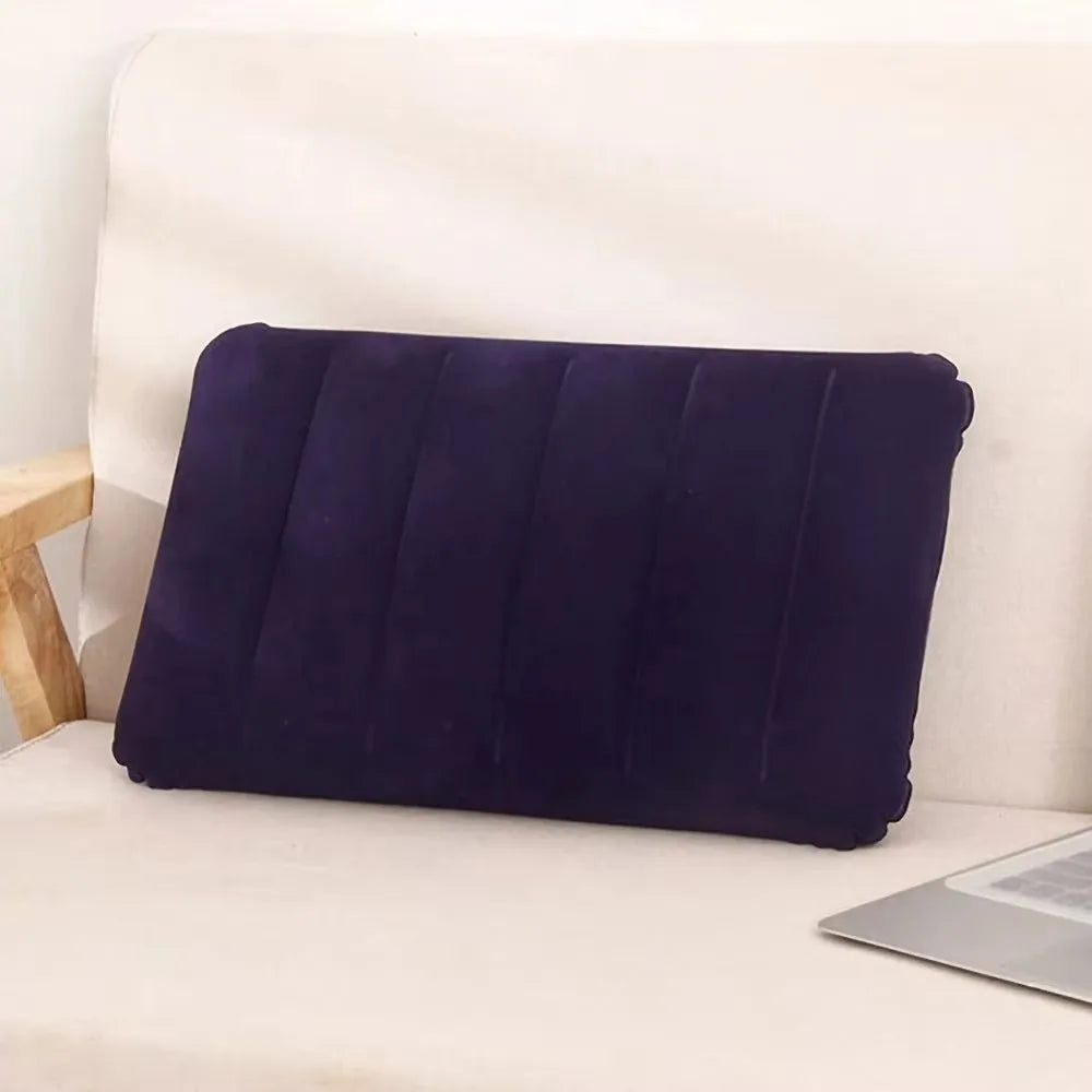 1pc Inflatable Square Pillow Outdoor Camping Business Travel Neck Pillow Portable Comfortable Pillow Cushion