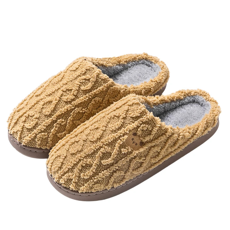 Winter Women Cotton Slippers warm Lightweight Anti Slip Slides Comfortable Indoor Home slippers