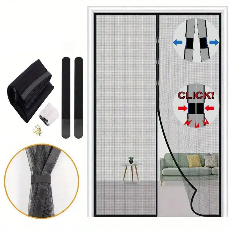 Magnetic Door Curtain Automatic Mosquito Closing Door Screen Net Anti Bug Fly Insect Partition Curtain Mesh Summer Indoor Tools