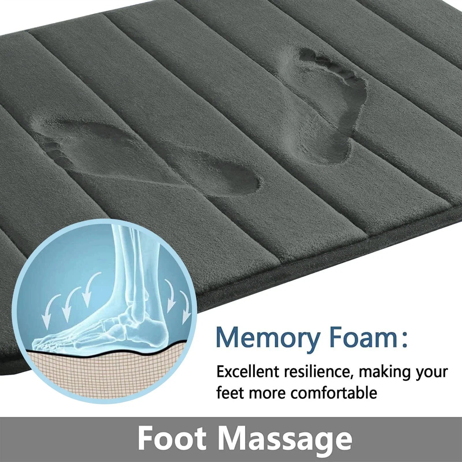 Velvet Memory Foam Bathroom Rug Set Of 3 Water Absorption Non Slip Extra Soft Bath Mats Machine Washable&Dry Toilet Floor Mat