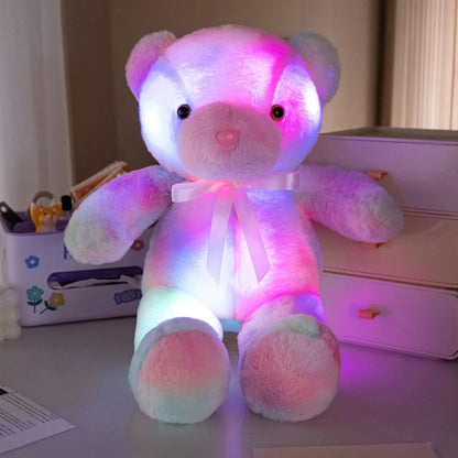 Luminous Creative Light Up LED Teddy Bear Colorful Glowing Bear Plush Toy Xmas Gift Kids Birthday Gift