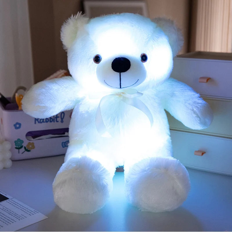 Luminous Creative Light Up LED Teddy Bear Colorful Glowing Bear Plush Toy Xmas Gift Kids Birthday Gift