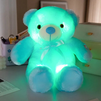 Luminous Creative Light Up LED Teddy Bear Colorful Glowing Bear Plush Toy Xmas Gift Kids Birthday Gift