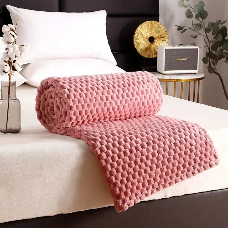 Super Ultra Soft Flannel Fleece Blanket Large Fluffy Warm Throw Over Bed Sofa Settee for Sofa/Couch/Bed Throw /Single Size Gray