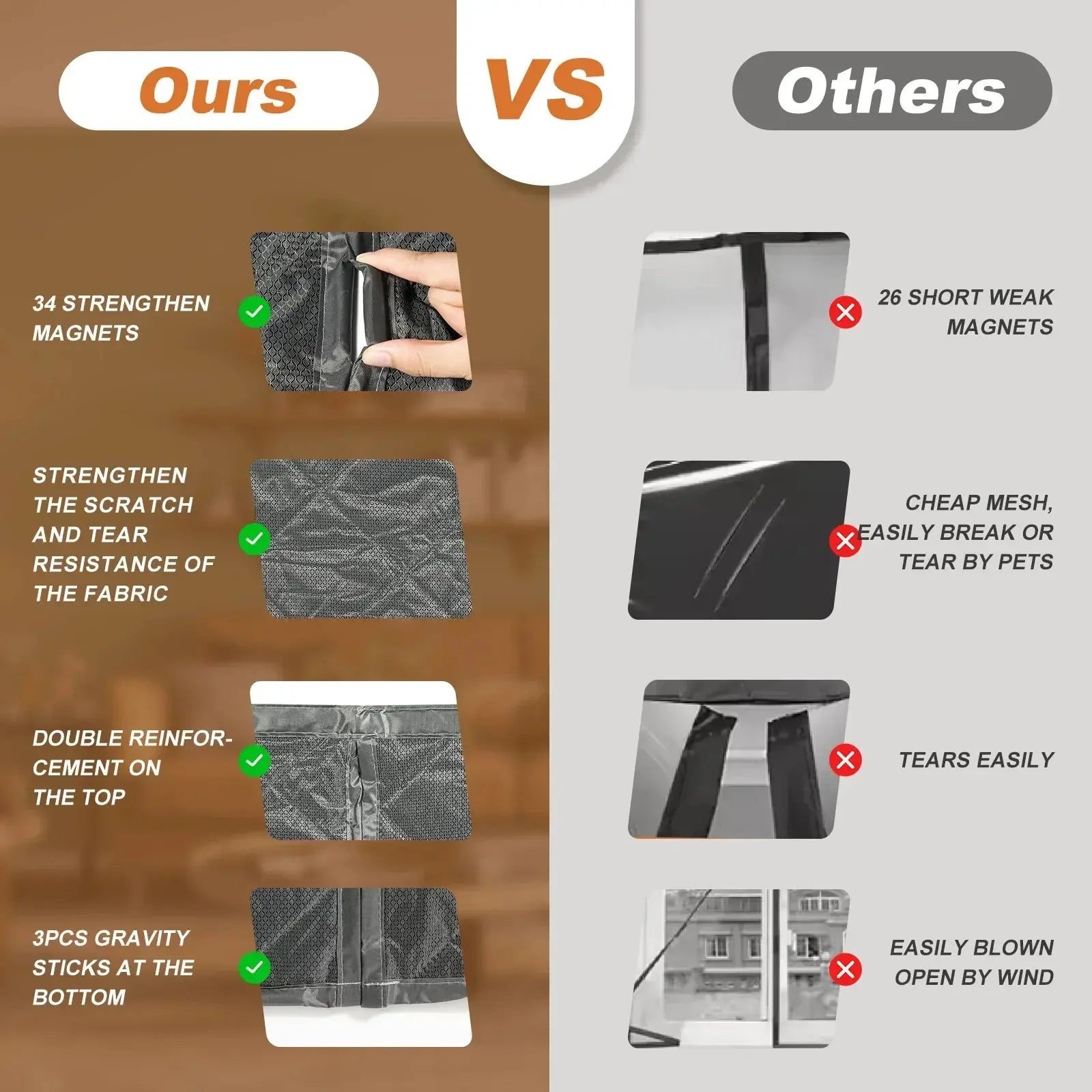 Waterproof Door Screen Coldproof Thicken Door Cutain with Cotton Warm Self-Closing Magnetic Screen Door in Winter for Household