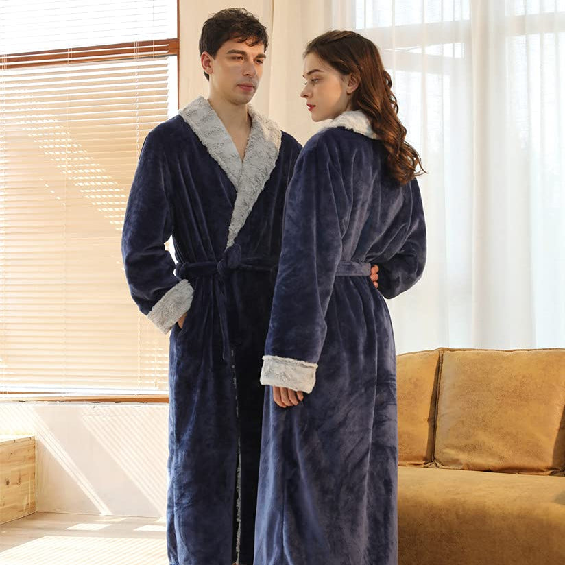 Slumblr® Plush Flannel Fleece Couple Bathrobes