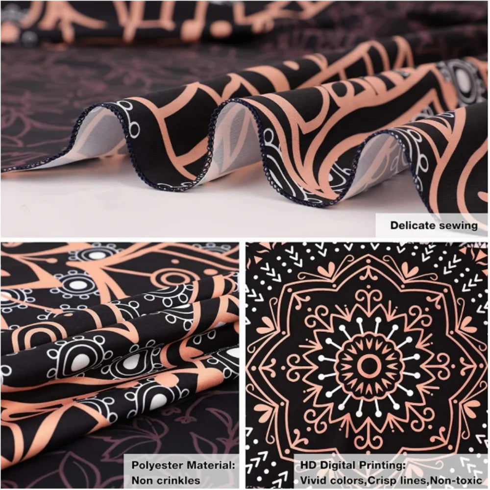 VIKAMA Star and Moon Embroidered Tapestry Constellation Boho Living Room Bedroom Meditation Room Decoration