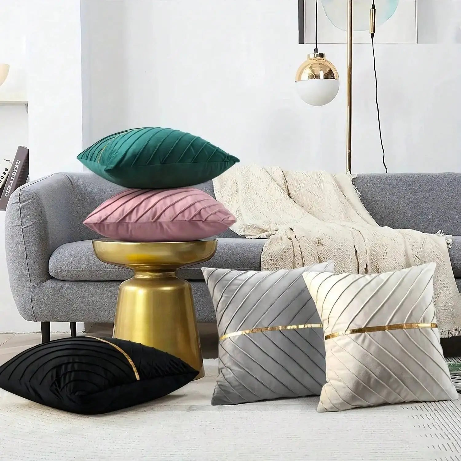 1pc geometric velvet throw pillow case 45*45 room decor sofa pillow cover design soft cushion cover for livingroom pillowcase