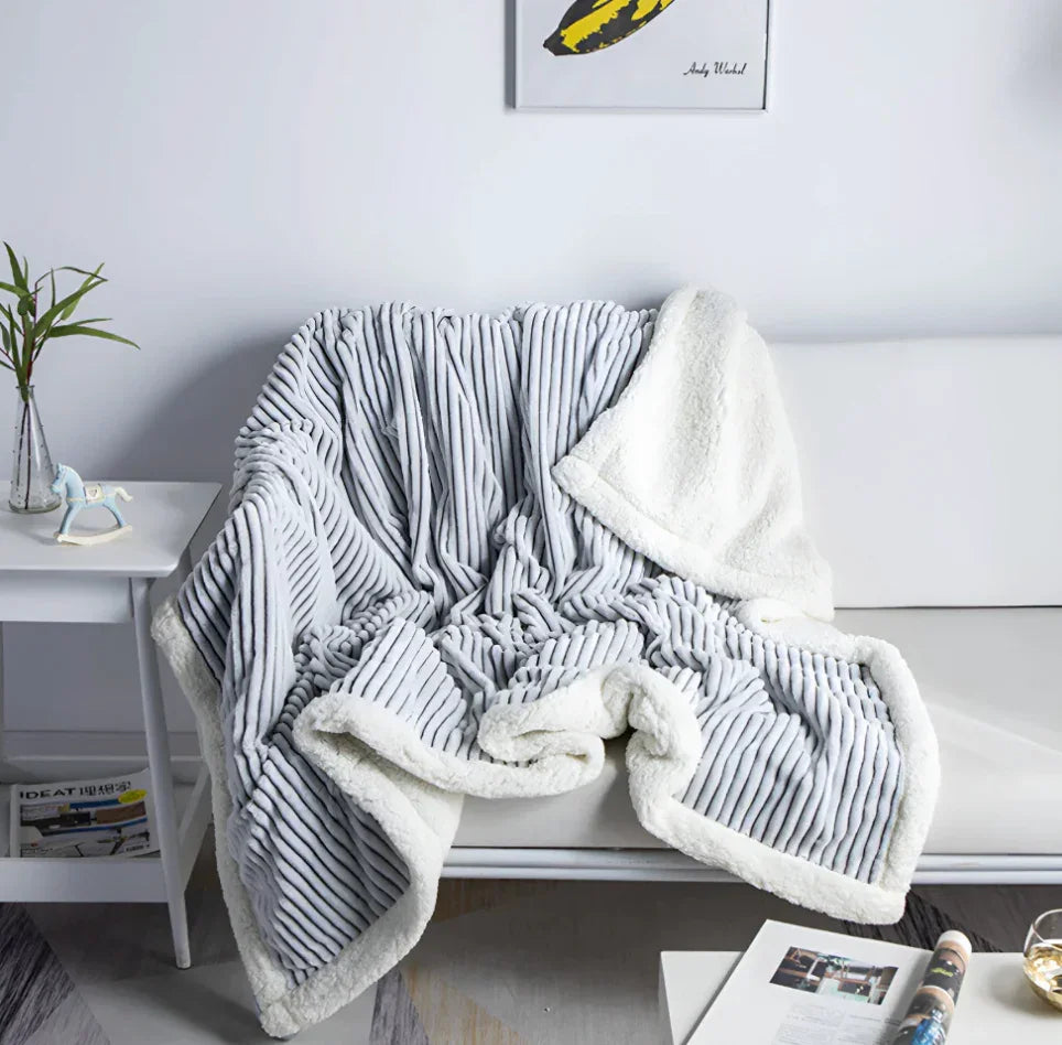 Slumblr® Ribbed Flannel Fleece Blanket