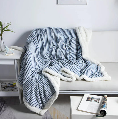 Slumblr® Ribbed Flannel Fleece Blanket