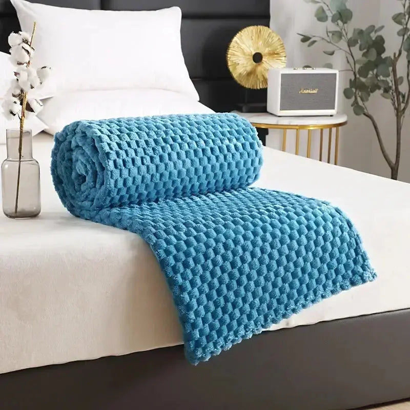 Super Ultra Soft Flannel Fleece Blanket Large Fluffy Warm Throw Over Bed Sofa Settee for Sofa/Couch/Bed Throw /Single Size Gray
