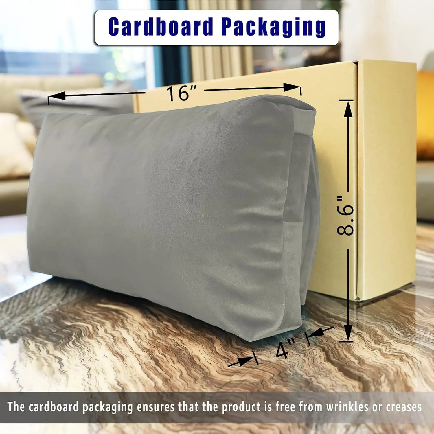 New Fashion Velvet Chaise Lounge Headrest with Non-Slip Base Adjustable Fixed Neck Support Car Headrest