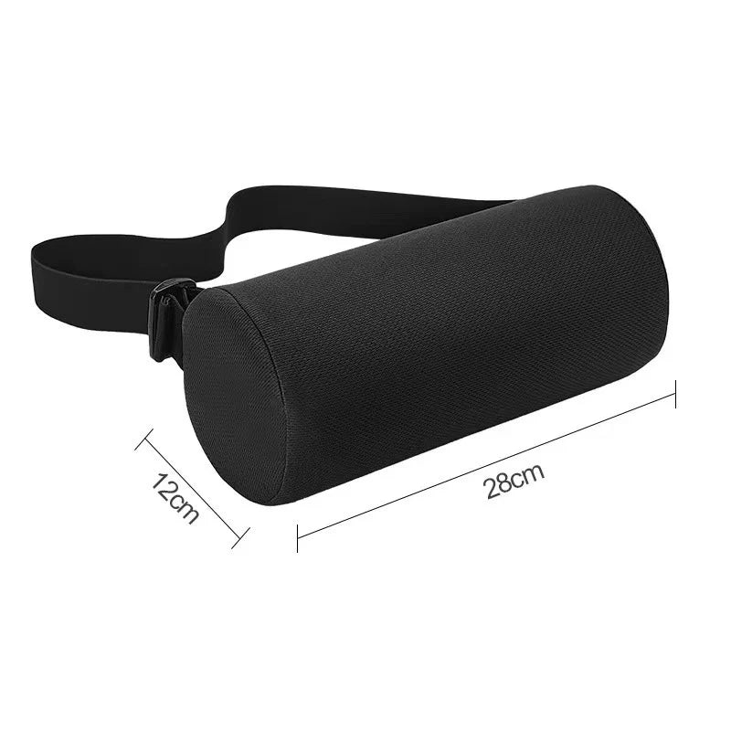 Cylinder Lumbar Spine Back Support Cushion Waist Pillow Auto Seat Back Cushion Memory Foam Car Seat Support Pad for Car Chair