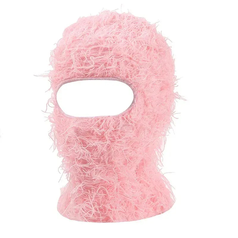 Full Face Cover Ski Mask Hat Balaclava Distressed Knitted Beanie Camouflage Men Hat Women Winter Warm Windproof Bicycle Neck Hat