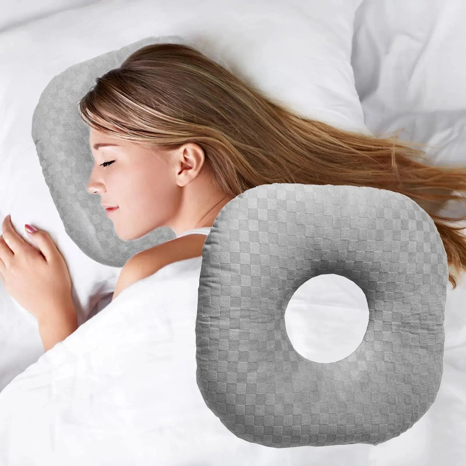 Slumblr® Cotton Adjustable Ear Pillow - Square Shape Slumblr