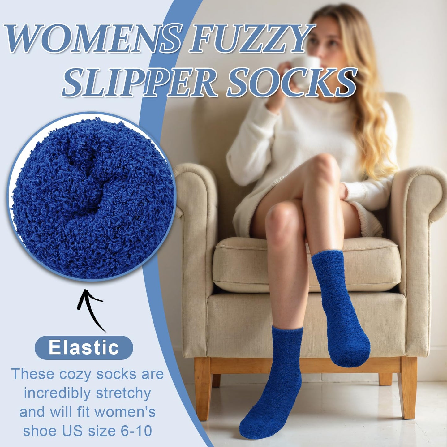 Slumblr® Fuzzy Thermal Socks Set (2 Pairs)