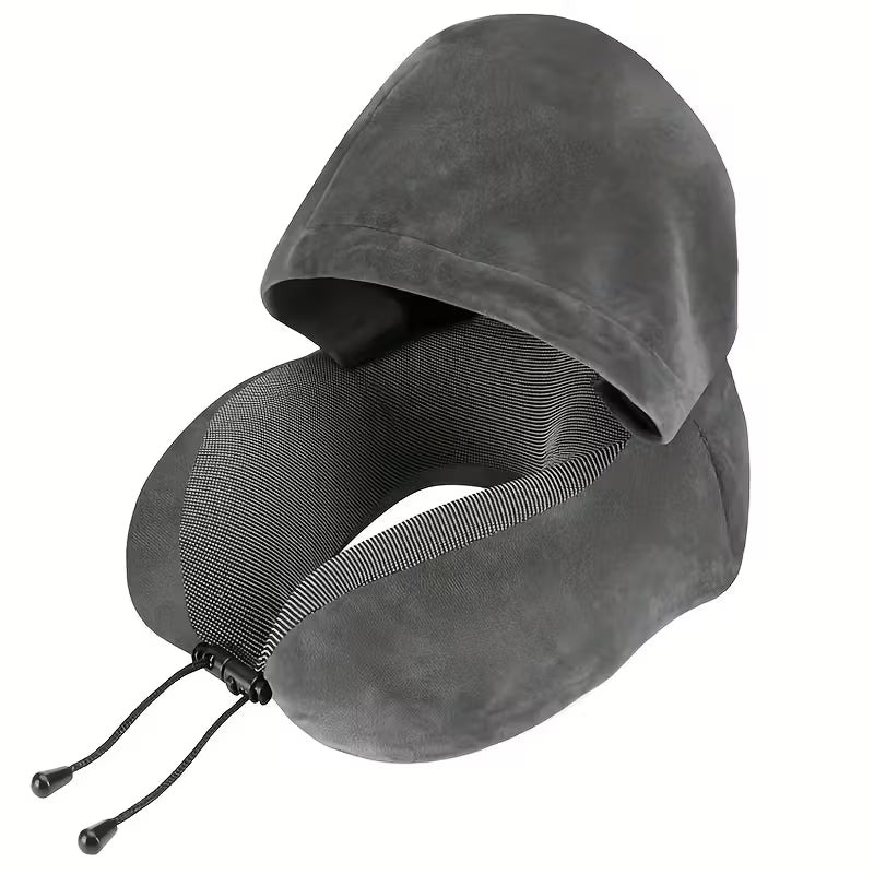 Slumblr® Hooded U-Shaped Travel Pillow