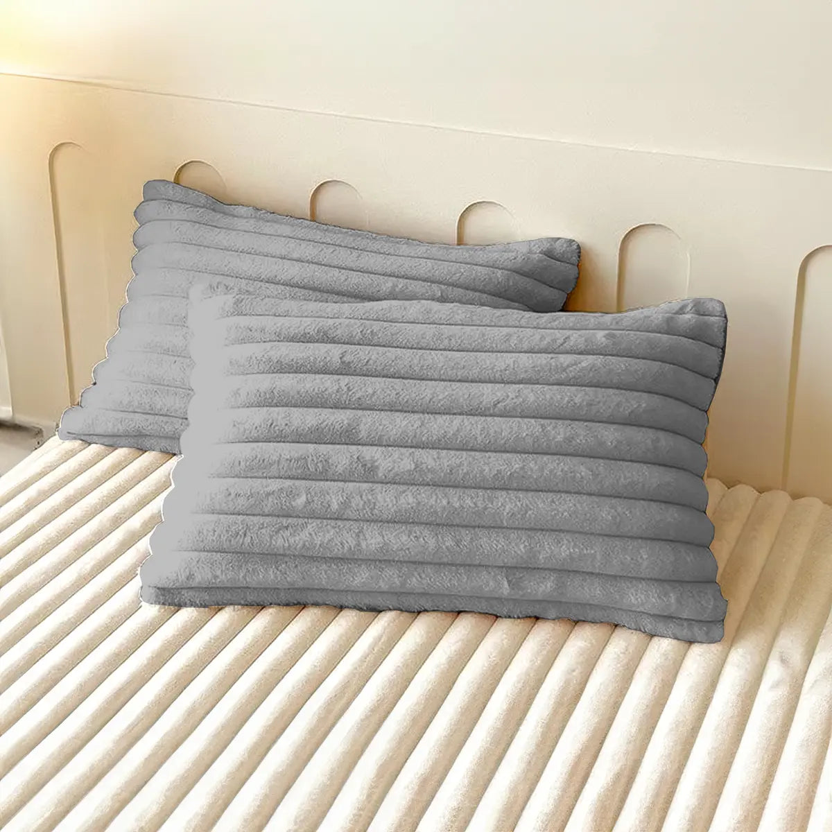 2x Pillow Cases For Ultra-Soft Luxury Fitted Bed Sheet
