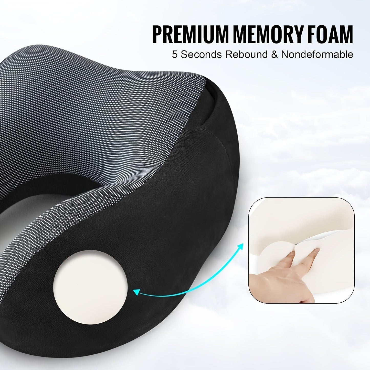 Slumblr® Hooded U-Shaped Travel Pillow