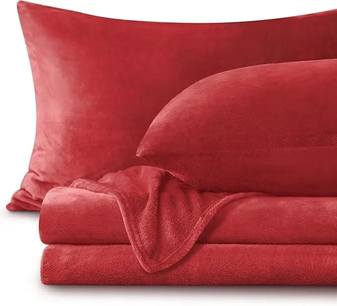 Slumblr® Flannel Fleece Bedding Set (Sheet & 2 Pillowcases) Slumblr