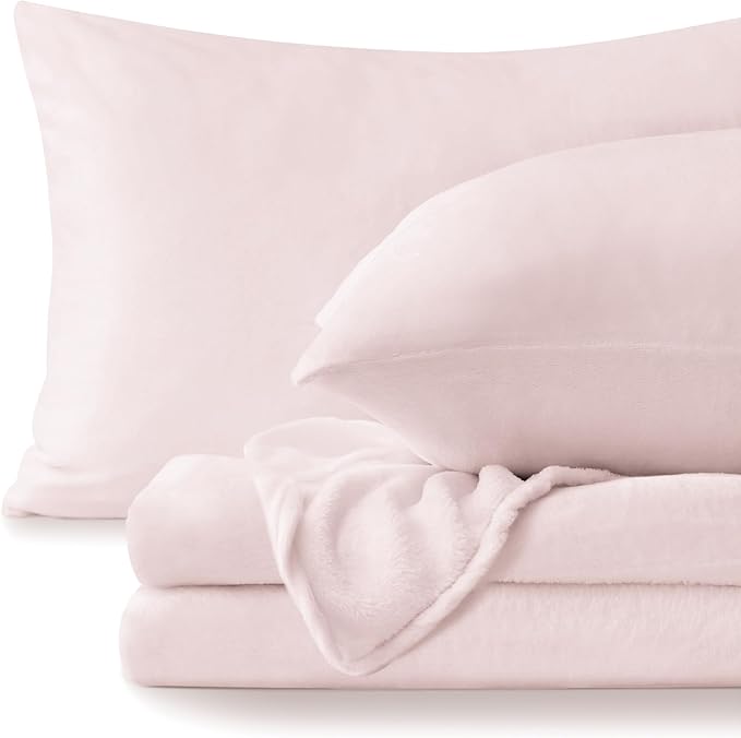 Slumblr® Flannel Fleece Bedding Set (Sheet & 2 Pillowcases)