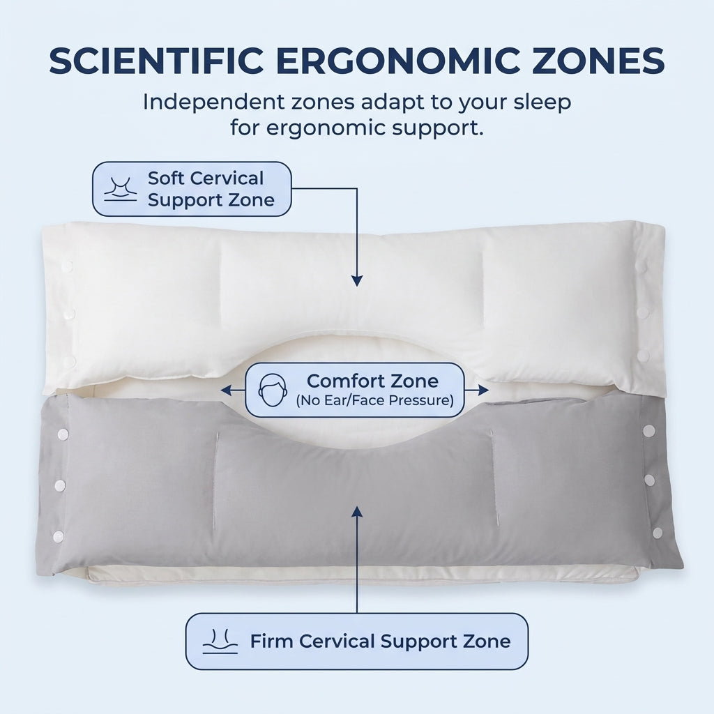 Slumblr® Dual-Sided Adjustable Cotton Pillow
