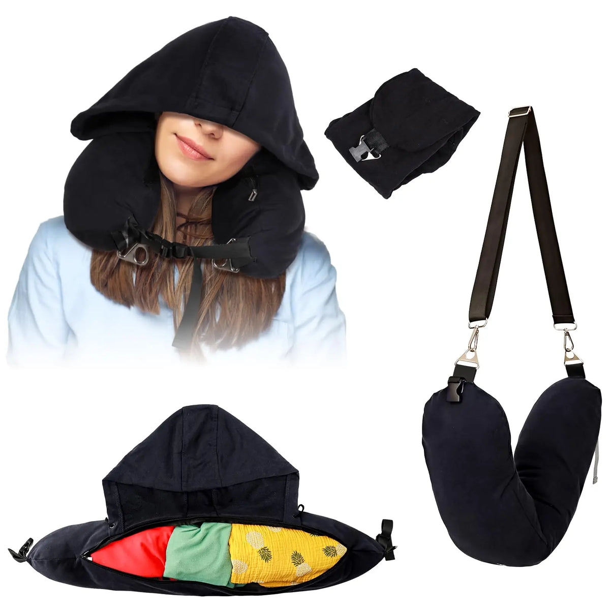Slumblr® Stuffable Hooded Travel Pillow Slumblr