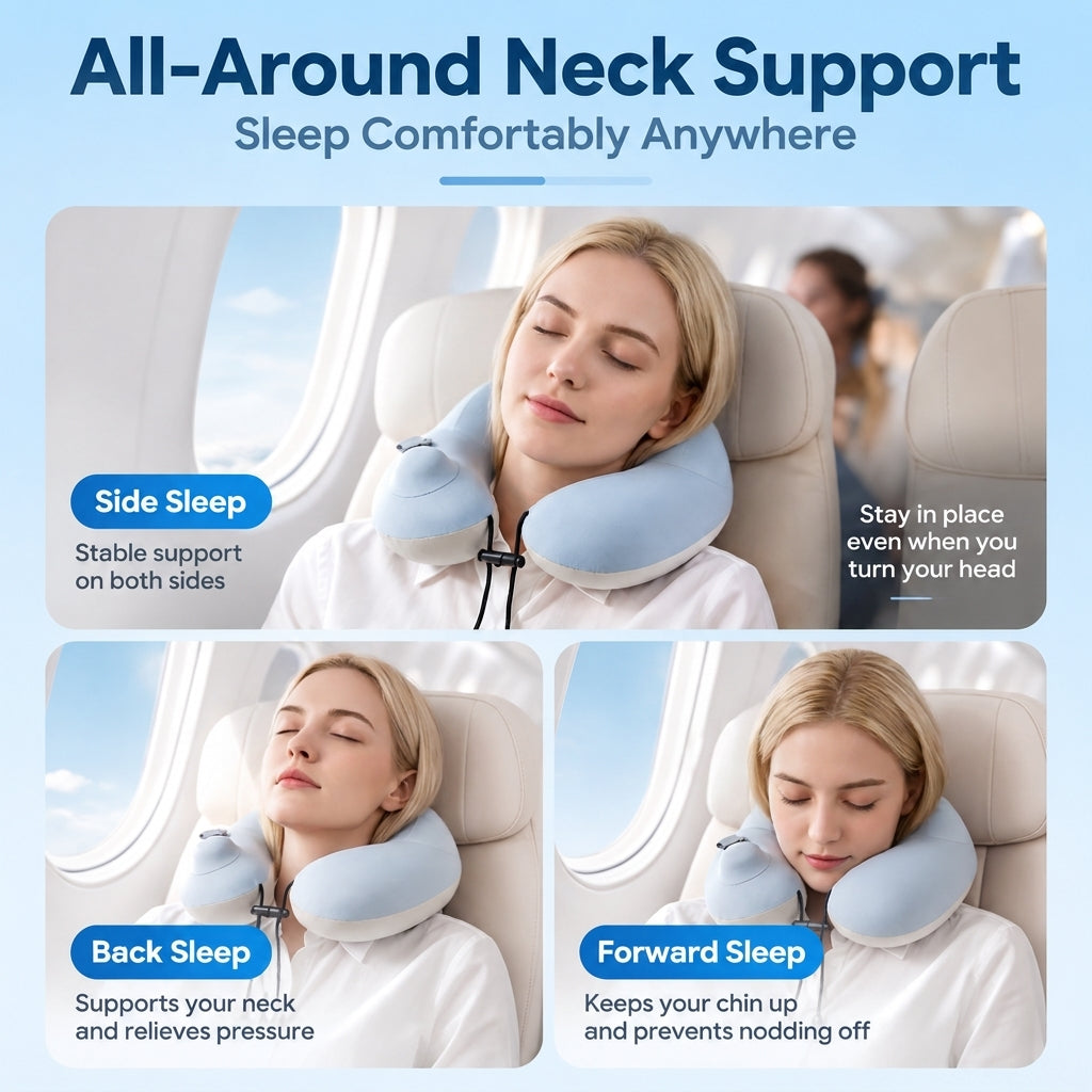 Slumblr® Inflatable U-shaped Pillow Travel Cushion