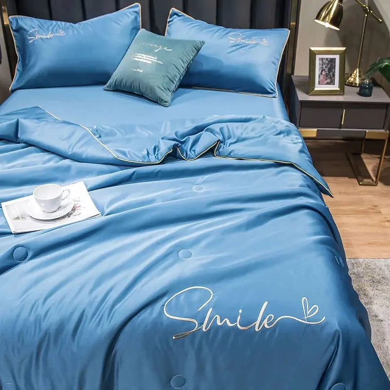 Slumblr® Washed Silk Summer Quilt Set (3Pcs) Slumblr