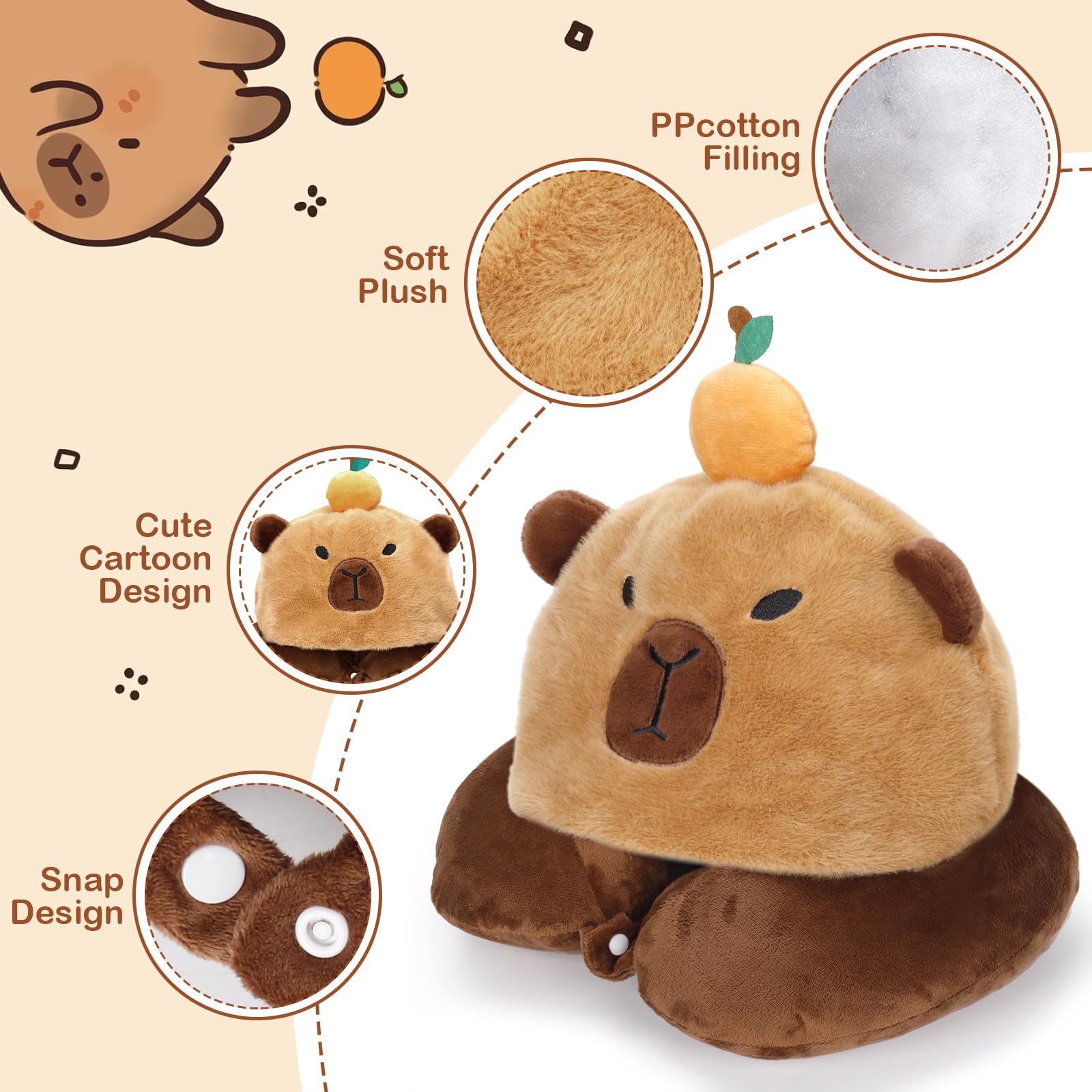 Slumblr® Capybara Travel Pillow