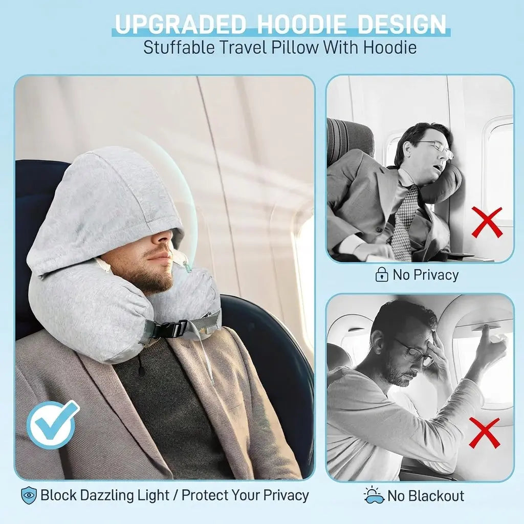 Slumblr® Stuffable Hooded Travel Pillow Slumblr