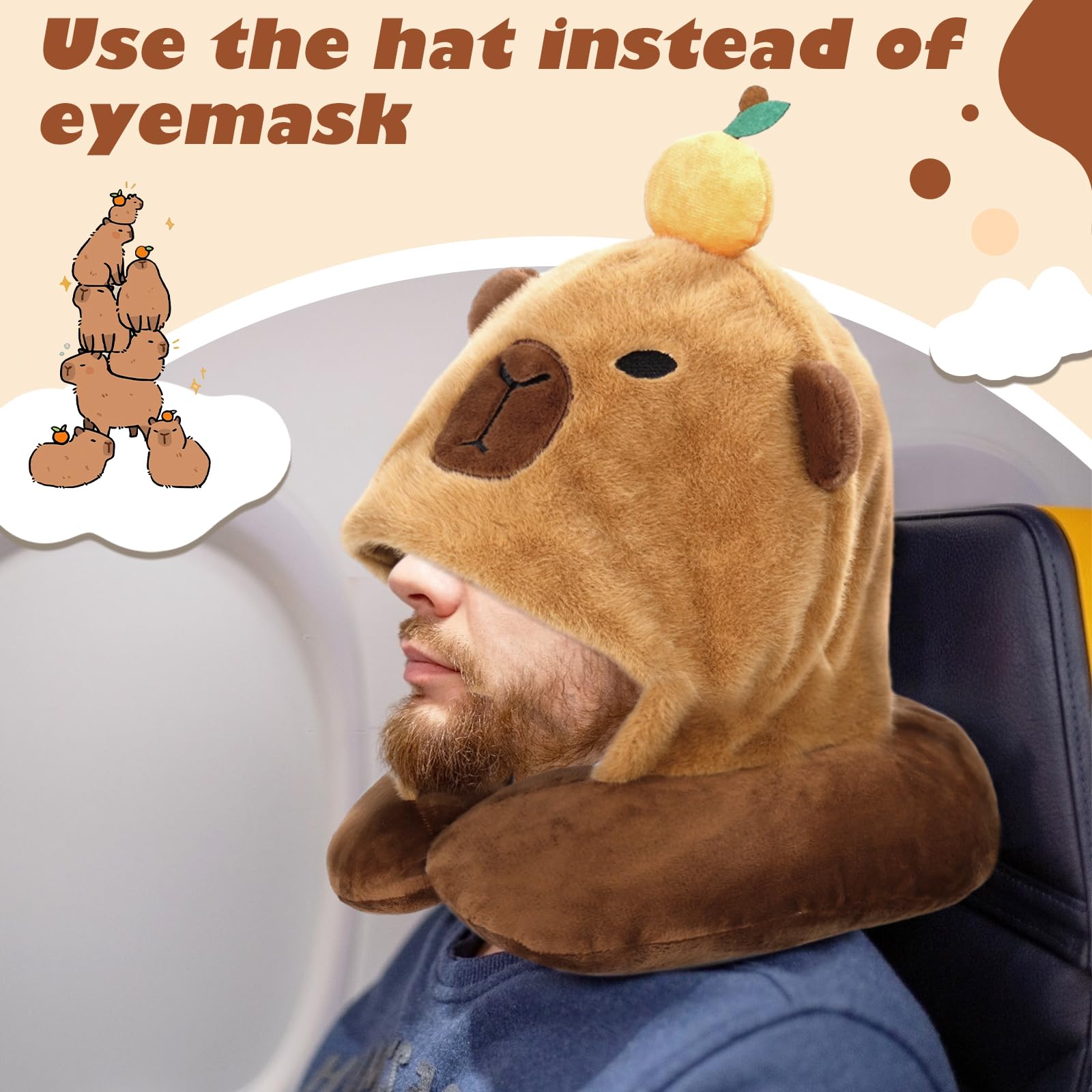 Slumblr® Capybara Travel Pillow