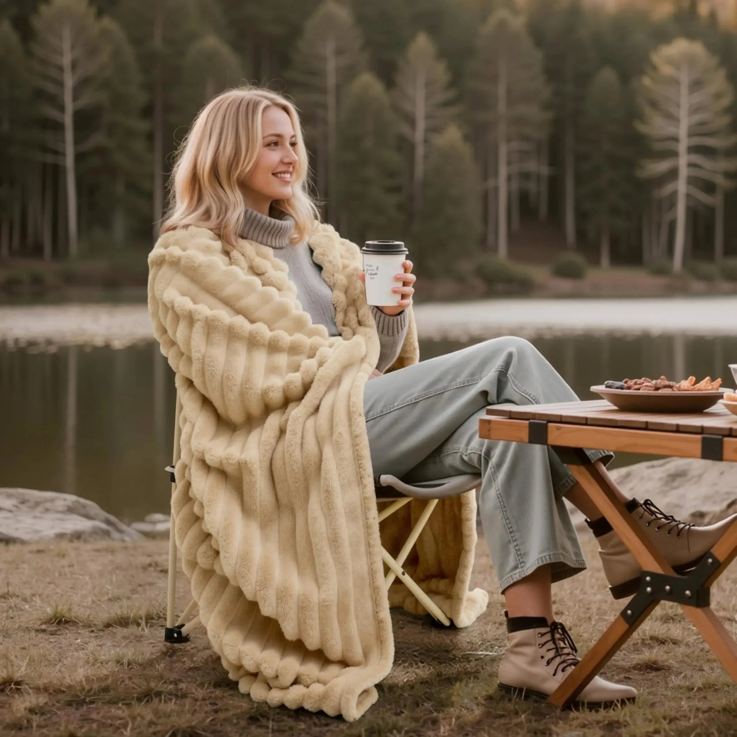 Slumblr® Faux Rabbit Fur Throw Blanket Slumblr