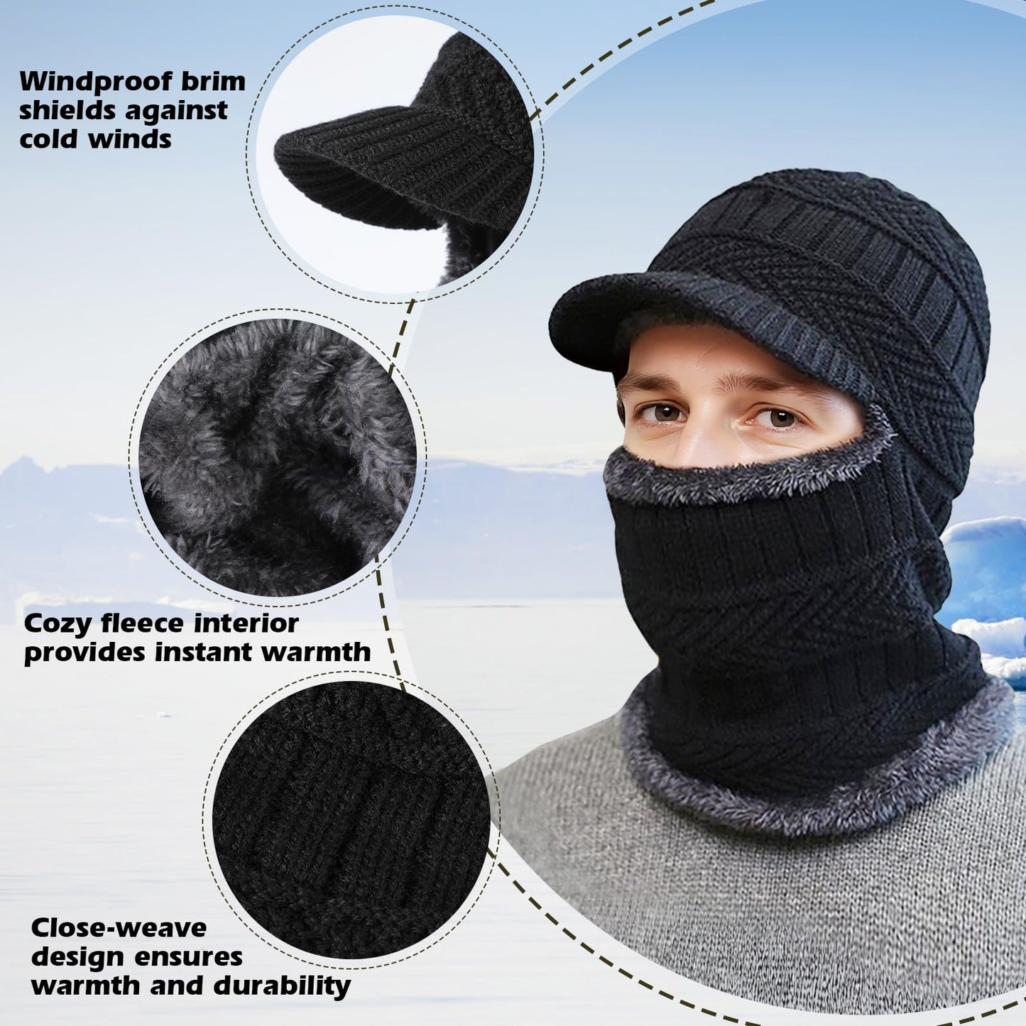 Slumblr® Winter Fleece Balaclava Beanie
