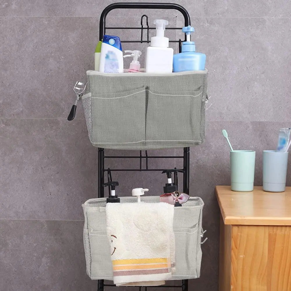 Slumblr® Hanging Cotton Linen Bedside Storage Bag Slumblr