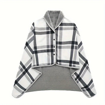Slumblr® Fleece Wearable Plaid Blanket